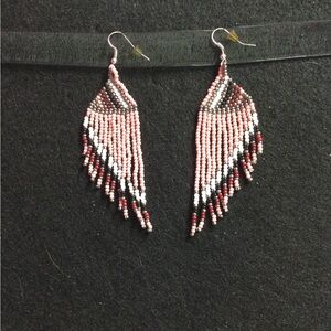 Vintage Native American dangle  bead earrings